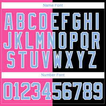 Charger l'image dans la galerie, Custom Black Light Blue Pink-White Split Fashion Hockey Lace Neck Jersey
