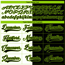 Load image into Gallery viewer, Custom Black Neon Green-White Split Fashion Hockey Lace Neck Jersey
