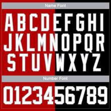 Load image into Gallery viewer, Custom Black White Red-Gray Split Fashion Hockey Lace Neck Jersey
