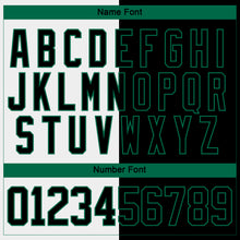 Laden Sie das Bild in den Galerie-Viewer, Custom Black Kelly Green-White Split Fashion Hockey Lace Neck Jersey
