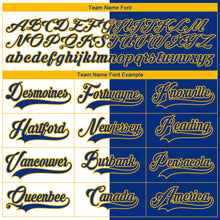 Загрузить изображение в средство просмотра галереи, Custom Royal Gold-White Split Fashion Hockey Lace Neck Jersey
