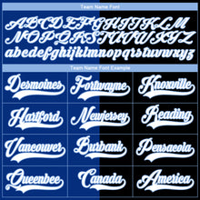 Load image into Gallery viewer, Custom Black White Royal-Light Blue Split Fashion Hockey Lace Neck Jersey
