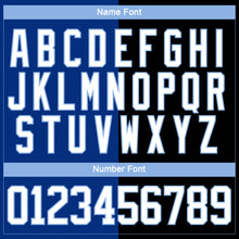 Load image into Gallery viewer, Custom Black White Royal-Light Blue Split Fashion Hockey Lace Neck Jersey
