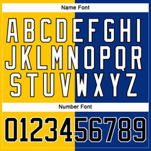 Загрузить изображение в средство просмотра галереи, Custom Royal Black Yellow-White Split Fashion Hockey Lace Neck Jersey
