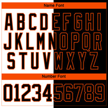 Load image into Gallery viewer, Custom Black Orange-White Split Fashion Hockey Lace Neck Jersey
