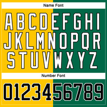 Загрузить изображение в средство просмотра галереи, Custom Kelly Green Black Yellow-White Split Fashion Hockey Lace Neck Jersey
