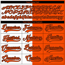 Charger l'image dans la galerie, Custom Orange Black-White Split Fashion Hockey Lace Neck Jersey
