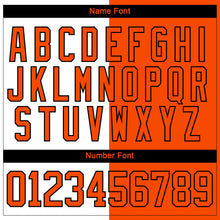 Charger l'image dans la galerie, Custom Orange Black-White Split Fashion Hockey Lace Neck Jersey
