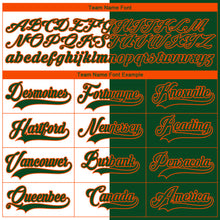 Загрузить изображение в средство просмотра галереи, Custom Green Orange-White Split Fashion Hockey Lace Neck Jersey
