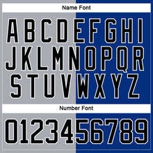 Загрузить изображение в средство просмотра галереи, Custom Royal Black Gray-White Split Fashion Hockey Lace Neck Jersey
