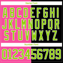 Charger l'image dans la galerie, Custom Black Neon Green Pink-White Split Fashion Hockey Lace Neck Jersey

