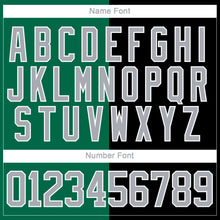 Load image into Gallery viewer, Custom Black Gray Kelly Green-White Split Fashion Hockey Lace Neck Jersey
