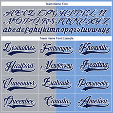 Загрузить изображение в средство просмотра галереи, Custom Powder Blue Navy Gray-White Split Fashion Hockey Lace Neck Jersey
