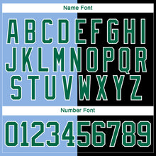 Charger l'image dans la galerie, Custom Black Kelly Green Light Blue-White Red-Royal Split Fashion Hockey Lace Neck Jersey
