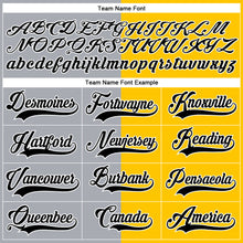 Charger l'image dans la galerie, Custom Yellow Black Gray-White Split Fashion Hockey Lace Neck Jersey
