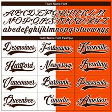 Laden Sie das Bild in den Galerie-Viewer, Custom Orange Brown-White Split Fashion Hockey Lace Neck Jersey
