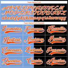 Charger l'image dans la galerie, Custom Black Orange Powder Blue-White Split Fashion Hockey Lace Neck Jersey
