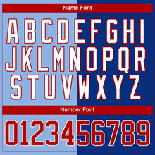 Загрузить изображение в средство просмотра галереи, Custom Royal Red Light Blue-White Split Fashion Hockey Lace Neck Jersey
