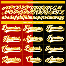 Charger l'image dans la galerie, Custom Black White Red-Yellow Split Fashion Hockey Lace Neck Jersey
