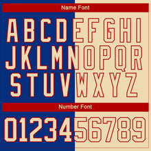 Laden Sie das Bild in den Galerie-Viewer, Custom Cream Royal-Red Split Fashion Hockey Lace Neck Jersey
