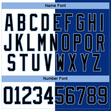 Загрузить изображение в средство просмотра галереи, Custom Royal Black White-Light Blue Split Fashion Hockey Lace Neck Jersey
