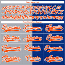 Загрузить изображение в средство просмотра галереи, Custom Royal Orange Gray-White Split Fashion Hockey Lace Neck Jersey
