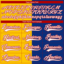 Загрузить изображение в средство просмотра галереи, Custom Royal Red Yellow-White Split Fashion Hockey Lace Neck Jersey
