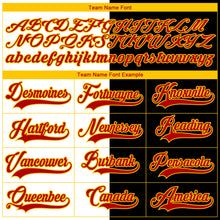 Charger l'image dans la galerie, Custom Black Yellow White-Red Split Fashion Hockey Lace Neck Jersey
