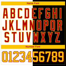 Charger l'image dans la galerie, Custom Black Yellow White-Red Split Fashion Hockey Lace Neck Jersey
