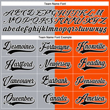 Charger l'image dans la galerie, Custom Orange Black Gray-White Split Fashion Hockey Lace Neck Jersey
