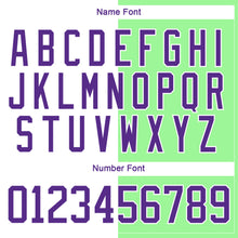 Laden Sie das Bild in den Galerie-Viewer, Custom Pea Green Purple-White Split Fashion Hockey Lace Neck Jersey
