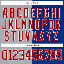 Загрузить изображение в средство просмотра галереи, Custom Royal Red Gray-White Split Fashion Hockey Lace Neck Jersey
