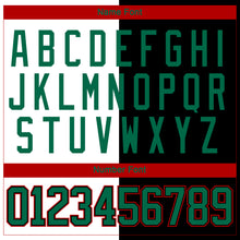 Charger l'image dans la galerie, Custom Black Kelly Green White-Red Split Fashion Hockey Lace Neck Jersey
