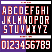 Charger l'image dans la galerie, Custom Black White Purple-Red Split Fashion Hockey Lace Neck Jersey
