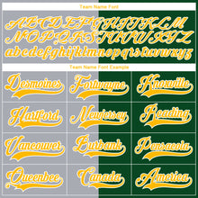 Загрузить изображение в средство просмотра галереи, Custom Green Gold Gray-White Split Fashion Hockey Lace Neck Jersey
