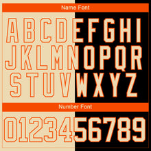 Laden Sie das Bild in den Galerie-Viewer, Custom Cream Black-Orange Split Fashion Hockey Lace Neck Jersey
