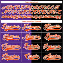 Charger l'image dans la galerie, Custom Black Orange Purple-White Split Fashion Hockey Lace Neck Jersey
