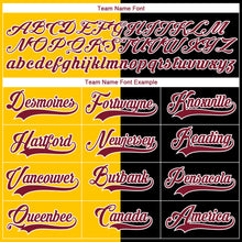 Charger l'image dans la galerie, Custom Black Crimson Yellow-White Split Fashion Hockey Lace Neck Jersey
