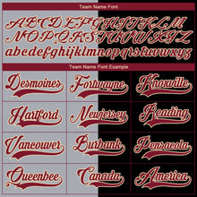 Charger l'image dans la galerie, Custom Black Crimson Gray-Cream Split Fashion Hockey Lace Neck Jersey
