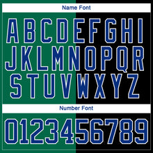 Charger l'image dans la galerie, Custom Black Royal Kelly Green-White Split Fashion Hockey Lace Neck Jersey
