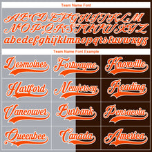 Laden Sie das Bild in den Galerie-Viewer, Custom Brown Orange Gray-White Split Fashion Hockey Lace Neck Jersey
