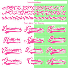 Charger l'image dans la galerie, Custom Pea Green Pink-White Split Fashion Hockey Lace Neck Jersey
