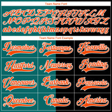 Charger l'image dans la galerie, Custom Black Orange Teal-White Split Fashion Hockey Lace Neck Jersey
