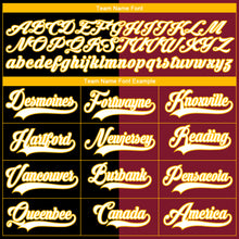 Charger l'image dans la galerie, Custom Crimson White Black-Gold Split Fashion Hockey Lace Neck Jersey
