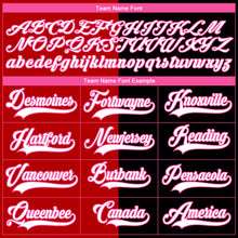 Charger l'image dans la galerie, Custom Black White Red Pink-Yellow Split Fashion Hockey Lace Neck Jersey
