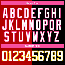 Charger l'image dans la galerie, Custom Black White Red Pink-Yellow Split Fashion Hockey Lace Neck Jersey
