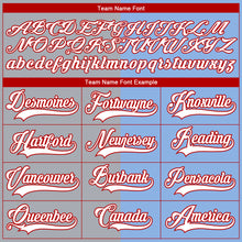 Load image into Gallery viewer, Custom Light Blue Red Gray-White Split Fashion Hockey Lace Neck Jersey
