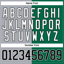 Charger l'image dans la galerie, Custom Kelly Green Black Gray-White Split Fashion Hockey Lace Neck Jersey
