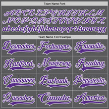 Laden Sie das Bild in den Galerie-Viewer, Custom Steel Gray Purple-White Hockey Lace Neck Jersey
