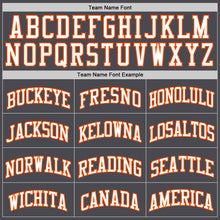 Laden Sie das Bild in den Galerie-Viewer, Custom Steel Gray White-Orange Authentic Basketball Jersey
